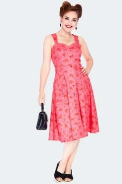 Voodoo Vixen Cupid Heart Button Front Dress -Burleska shop cupid heart button front dress dra 9521 01.1360 300x