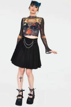 Jawbreaker Skeleton Dance Print Mesh Crop Top -Burleska shop dancing with the dead mini dress tpa 2506 02.1005 300x