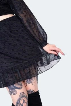 Jawbreaker Dark Green Zebra With Stars Mini Skirt -Burleska shop dark green zebra with stars mini skirt ska 3781 03.1449 300x