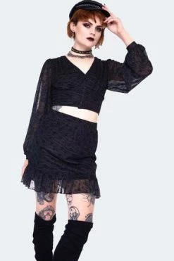 Jawbreaker Dark Green Zebra With Stars Mini Skirt -Burleska shop dark green zebra with stars mini skirt ska 3781 04.1449 300x