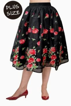 Banned Dark Moon Skirt Plus -Burleska shop dark moon skirt plus banned 3 300x