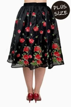 Banned Dark Moon Skirt Plus -Burleska shop dark moon skirt plus banned 4 300x