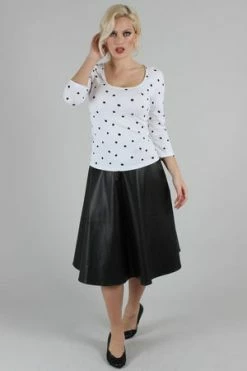 Voodoo Vixen De Vil Mono Polka Dot Top -Burleska shop de vil mono polka dot top voodoo vixen 4 300x