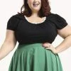 Voodoo Vixen Debbie Daisy Trim Top Plus Size -Burleska shop debbie daisy trim top plus size voodoo vixen 300x