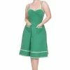 Voodoo Vixen Deliliah Green Flared Dress