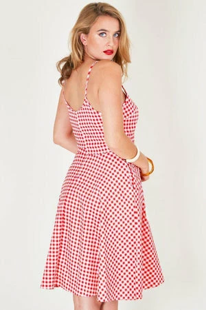 Voodoo Vixen Dolly Gingham Flared Dress 4 Voodoo Vixen Dolly Gingham Flared Dress - Image 2