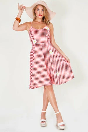 Voodoo Vixen Dolly Gingham Flared Dress 5 Voodoo Vixen Dolly Gingham Flared Dress - Image 3