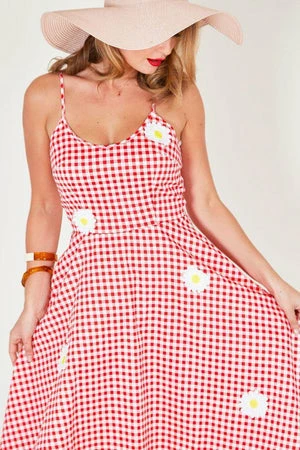 Voodoo Vixen Dolly Gingham Flared Dress 6 Voodoo Vixen Dolly Gingham Flared Dress - Image 4