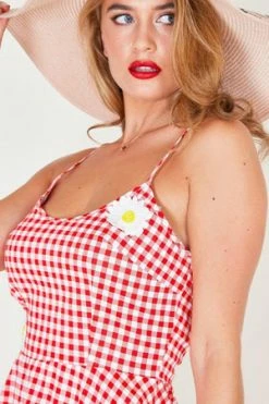 Voodoo Vixen Dolly Gingham Flared Dress 11 Voodoo Vixen Dolly Gingham Flared Dress -Burleska shop dolly gingham flared dress voodoo vixen 5 300x