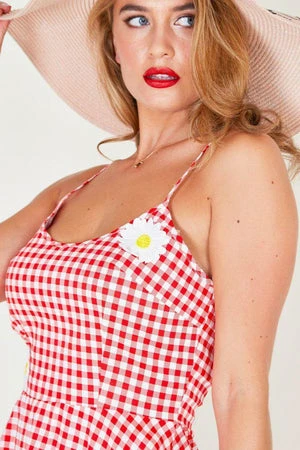 Voodoo Vixen Dolly Gingham Flared Dress 7 Voodoo Vixen Dolly Gingham Flared Dress - Image 5