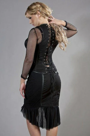 Burleska Dominia Underbust Corset With Straps In Black Twill 4 Burleska Dominia Underbust Corset With Straps In Black Twill - Image 2