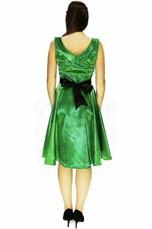 Dr Faust Draped Heart Silk Green Midi Dress - Aaliyah 4 Dr Faust Draped Heart Silk Green Midi Dress - Aaliyah - Image 2