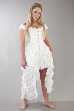 Burleska Duchess Overbust Corset With Straps In Scroll Brocade -Burleska shop duchess overbust corset with straps in scroll brocade burleska 4 300x