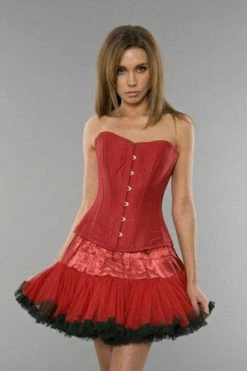 Burleska Elegant Overbust Steel Boned Corset In Taffeta -Burleska shop elegant overbust steel boned corset in taffeta burleska 5 300x