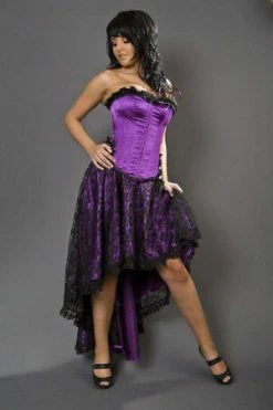 Burleska Elizium Long Burlesque Skirt In Satin & Lace Overlay 8 Burleska Elizium Long Burlesque Skirt In Satin & Lace Overlay -Burleska shop elizium long burlesque skirt in satin lace overlay burleska 3 300x