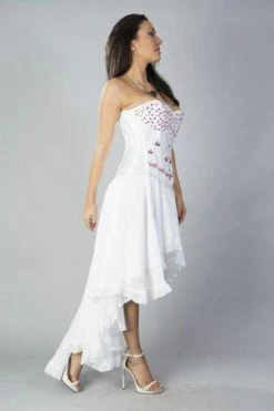 Burleska Elizium Victorian High Low Skirt In Chiffon -Burleska shop elizium victorian high low skirt in chiffon burleska 5 300x