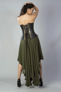 Burleska Elizium Victorian High Low Skirt In Chiffon -Burleska shop elizium victorian high low skirt in chiffon burleska 8 300x