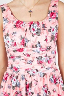 Voodoo Vixen Ethal Summer Dress -Burleska shop ethal pink floral summer dress dra 8549 pnk 03.88 300x