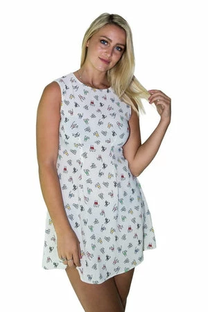 Dr Faust Fashionista Cats White Sheer Mini Dress - Eleanor 6 Dr Faust Fashionista Cats White Sheer Mini Dress - Eleanor - Image 4