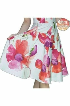 Dr Faust Field Poppy Flowers White Midi Dress - Talitha 7 Dr Faust Field Poppy Flowers White Midi Dress - Talitha -Burleska shop field poppy flowers white midi dress talitha dr faust 3 300x