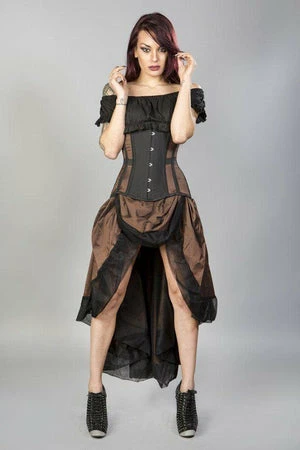 Burleska Flavia Goth Or Steampunk Skirt In Taffeta 6 Burleska Flavia Goth Or Steampunk Skirt In Taffeta - Image 4