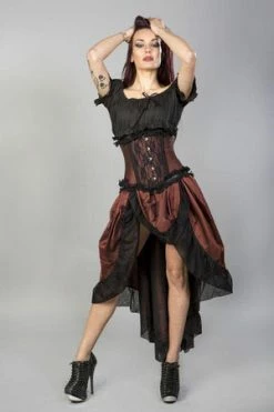 Burleska Flavia Goth Or Steampunk Skirt In Taffeta 18 Burleska Flavia Goth Or Steampunk Skirt In Taffeta -Burleska shop flavia goth or steampunk skirt in taffeta burleska 6 300x