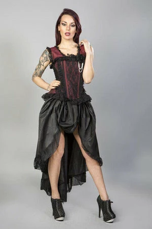 Burleska Flavia Goth Or Steampunk Skirt In Taffeta 3 Burleska Flavia Goth Or Steampunk Skirt In Taffeta