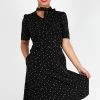 Voodoo Vixen Frances Heart Polka Dot Tea Dress