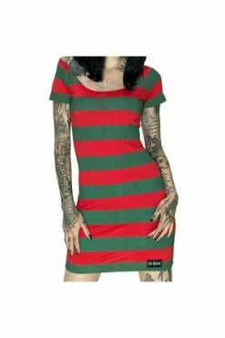 Dr Faust Freddy Krueger Style Red And Green Mini Dress - Aubrey 5 Dr Faust Freddy Krueger Style Red And Green Mini Dress - Aubrey -Burleska shop freddy krueger style red and green mini dress aubrey dr faust 2 300x