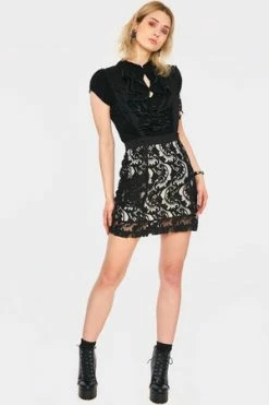 Jawbreaker Frill Me Lace Suspender Skirt 12 Jawbreaker Frill Me Lace Suspender Skirt -Burleska shop frill me lace suspender skirt jawbreaker 4 300x