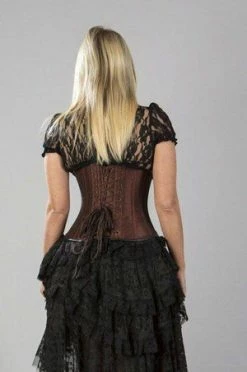 Burleska Gemini Underbust Steampunk Corset In Taffeta With Front Zip And Straps -Burleska shop gemini underbust steampunk corset in taffeta with front zip and straps burleska 6 300x
