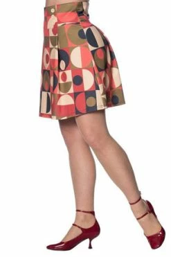 Banned Geo Circles Skirt -Burleska shop geo circles skirt banned 3 300x