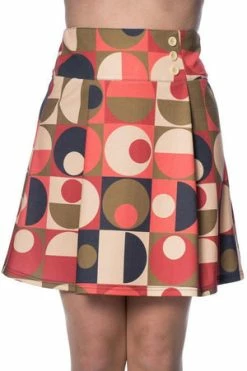 Banned Geo Circles Skirt -Burleska shop geo circles skirt banned 4 300x