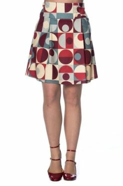 Banned Geo Circles Skirt -Burleska shop geo circles skirt banned 5 300x