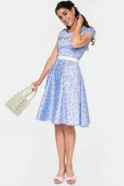 Voodoo Vixen Ginger Heart Print Dress -Burleska shop ginger heart print dress dra 8791 02.921 300x