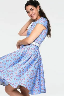 Voodoo Vixen Ginger Heart Print Dress -Burleska shop ginger heart print dress dra 8791 03.921 300x