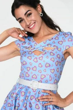 Voodoo Vixen Ginger Heart Print Dress -Burleska shop ginger heart print dress dra 8791 04.921 300x