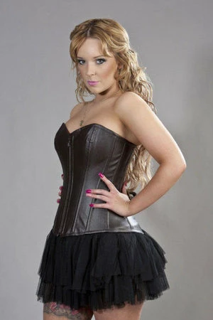 Burleska Glamour Overbust Fashion Corset In Matte Vinyl 4 Burleska Glamour Overbust Fashion Corset In Matte Vinyl - Image 2