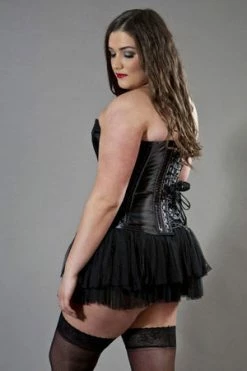 Burleska Glamour Overbust Plus Size Corset In Satin -Burleska shop glamour overbust plus size corset in satin burleska 4 300x
