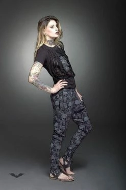 Queen Of Darkness Goth Top Decorated With Fringes -Burleska shop goth top decorated with fringes queen of darkness 4 300x