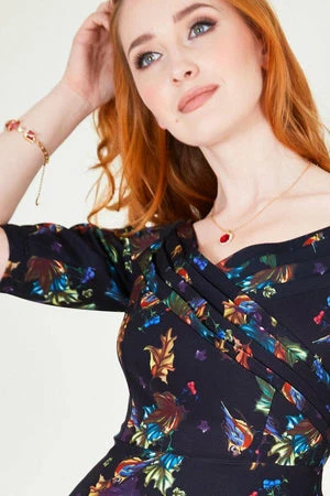 Voodoo Vixen Grace Flared Bardot Dress 6 Voodoo Vixen Grace Flared Bardot Dress - Image 4