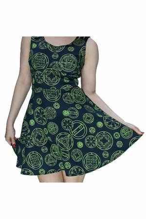 Dr Faust Green Mystical Spell Black Mini Dress - Hazel 5 Dr Faust Green Mystical Spell Black Mini Dress - Hazel - Image 3