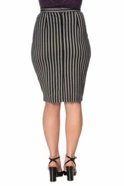 Banned Grey Lines Skirt 7 Banned Grey Lines Skirt -Burleska shop grey lines skirt banned 2 300x