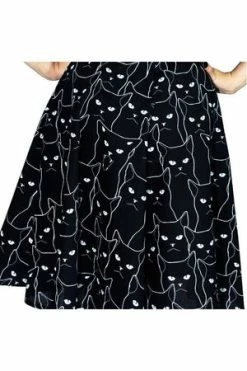 Dr Faust Grumpy Cats Black Midi Dress - Felina 7 Dr Faust Grumpy Cats Black Midi Dress - Felina -Burleska shop grumpy cats black midi dress felina dr faust 3 300x
