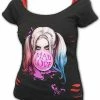 Spiral Harley Quinn - Mad Love - 2In1 Red Ripped Top Black 1 Spiral Harley Quinn - Mad Love - 2In1 Red Ripped Top Black -Burleska shop harley quinn mad love 2in1 red ripped top black spiral 300x