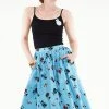 Voodoo Vixen Harper Kitty Print Flare Skirt
