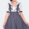 Voodoo Vixen Heart Gingham Overall Flare Skirt -Burleska shop heart gingham overall flare skirt ska 3752 01.1406 300x