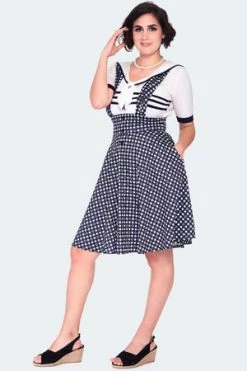 Voodoo Vixen Heart Gingham Overall Flare Skirt -Burleska shop heart gingham overall flare skirt ska 3752 04.1406 300x