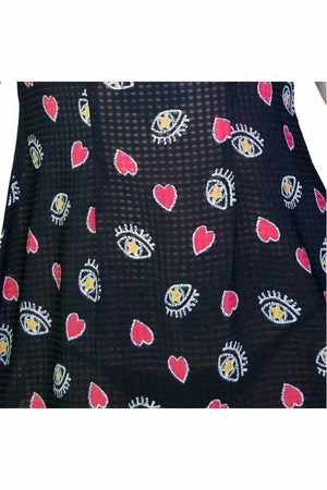 Dr Faust Hearts And Eyes Black Sheer Mini Dress - Camila 5 Dr Faust Hearts And Eyes Black Sheer Mini Dress - Camila - Image 3