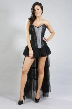 Burleska Helena Overbust Long Line Corset In Taffeta & Black Lace And Chiffon 22 Burleska Helena Overbust Long Line Corset In Taffeta & Black Lace And Chiffon -Burleska shop helena overbust long line corset in taffeta black lace and chiffon burleska 10 300x